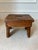 Great Vintage Signed Handcrafted Wood Plinth or Small Rustic Stool by Paul Olson. Handsome sturdy piece. Handcarved handle...
