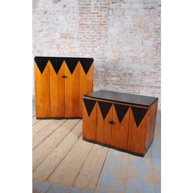 Art Deco Sideboards in Mahogany by J. Gočár for Pud, Czech, 1890s, Set of 2 For Sale - Image 10 of 15