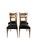Set of 4 Cherry wood Mid-Century dining chairs, Italian 1950's, Tall slat back with front tapered legs, original...