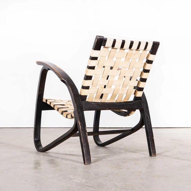 Webbed Bentwood Armchairs from Jan Vanek, 1930s, Set of 2 For Sale - Image 6 of 9