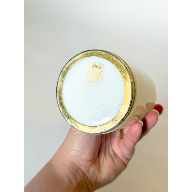 1920s Antique French Opaline Glass Sevres Perfume Bottle White With Bronze Ormolu For Sale - Image 5 of 10