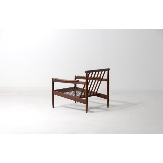 Danish Lounge Chair in Teak and Corduroy, 1960s For Sale - Image 4 of 13