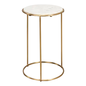 Round Brass Accent Table