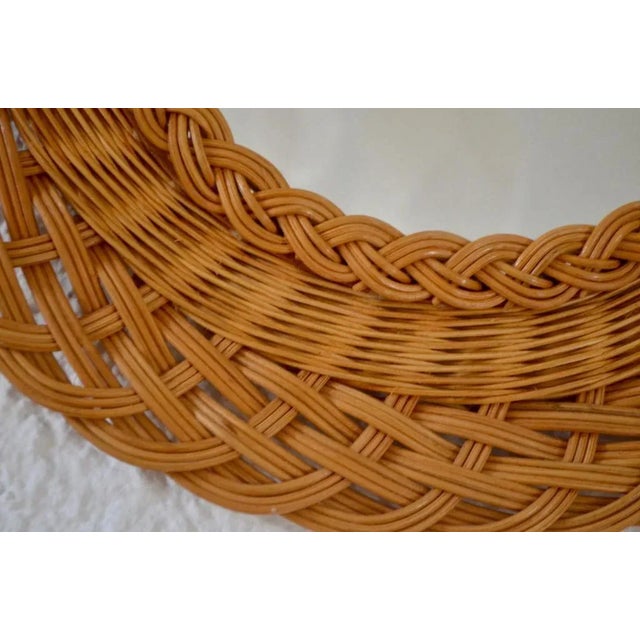 Rustic Wicker Mirror, 1960s For Sale - Image 3 of 5