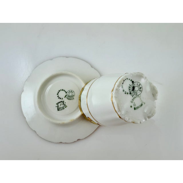 Early 20th Century Ls & S Limoges Art Nouveau Chocolate Pot With 4 Cups and Saucers- 9 Pieces For Sale - Image 14 of 14