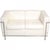 LC2 2-Seater Sofa in White Leather by Le Corbusier For Sale - Image 5 of 18