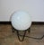 Vintage Metal and Frosted Glass Globe Lamp, 1980s For Sale - Image 4 of 8