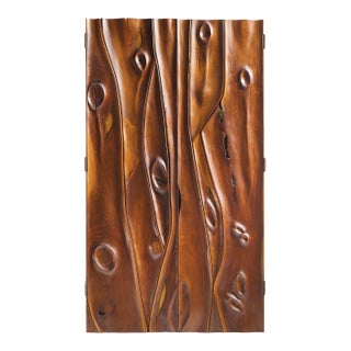 Pair of Carved Wood Doors by Phillip Powell For Sale