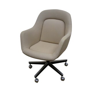 Knoll Swivel Chrome Frame Office Arm Chair For Sale