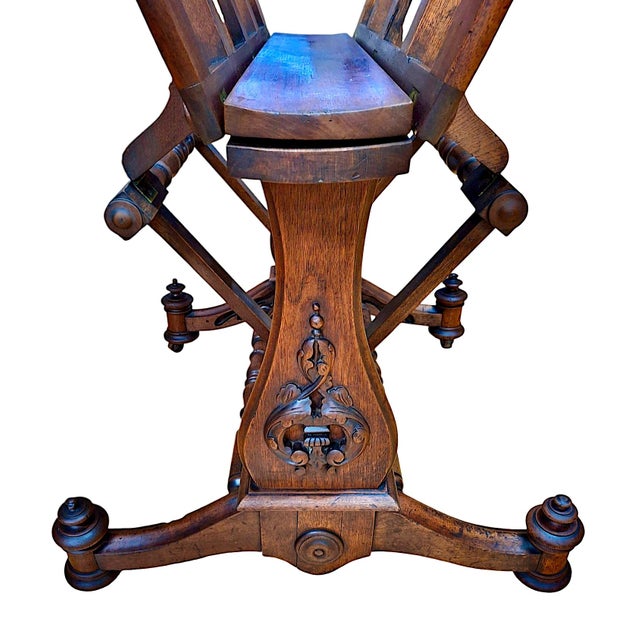 Antique Renaissance Revival Flexible Folio Stand on Casters For Sale - Image 12 of 14