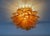 Murano Chandelier from 32 Amber Felci Glasses, 1990 For Sale - Image 9 of 14