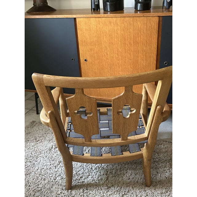 José Oak Armchair by Guillerme Et Chambron for Votre Maison, 1960 For Sale - Image 9 of 12