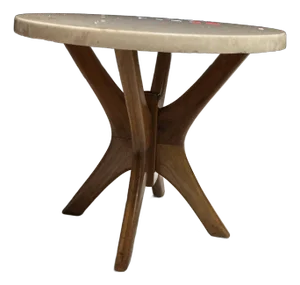 Walnut & Travertine ‘Jacks’ Drink Table Adrian Pearsall for Craft Associates