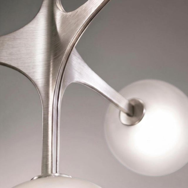 Charlotte Five Lights Silver Pendant Light by MUG For Sale - Image 4 of 7