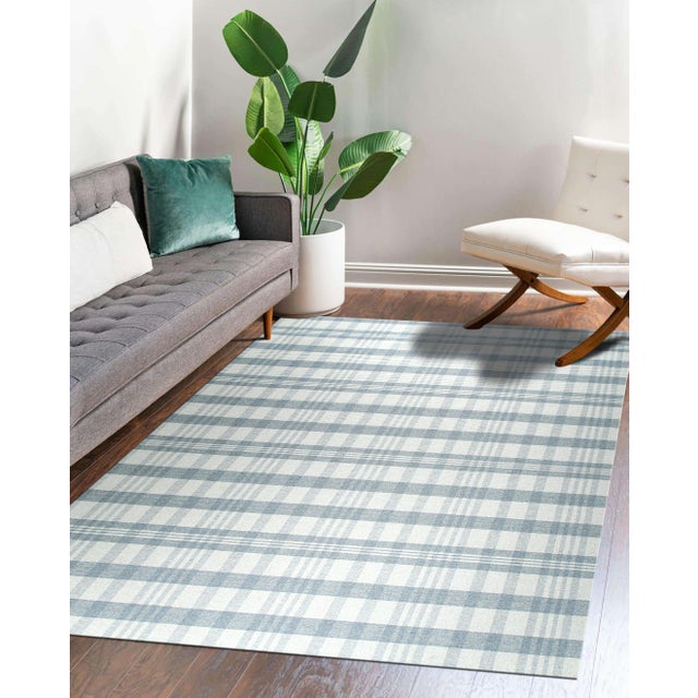 12x15 Handcrafted Vibrant Gray Geometric Modern Flatweave Wool Carpet Rug For Sale In New York - Image 6 of 6