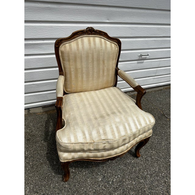 French Country 1970s Vintage French Country Accent Chairs by Baker Furniture - Set of 2 For Sale - Image 3 of 10