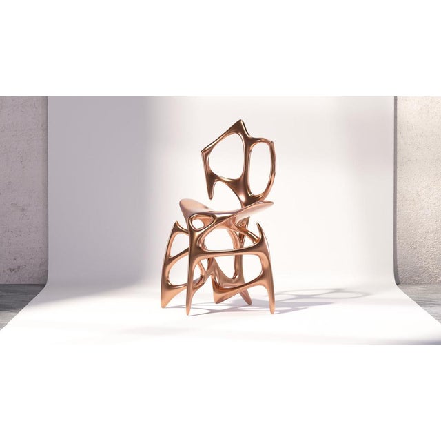 Brass ai standard gu chair by duen studio limited edition of 10 dimensions: w 60 x d 60 x h 90 cm materials: brass and...