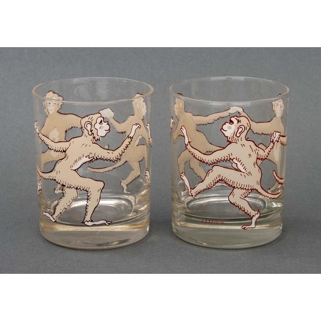 Late 20th Century c.e. Tausch Giraffe and Monkey Glasses, 9 For Sale - Image 9 of 12