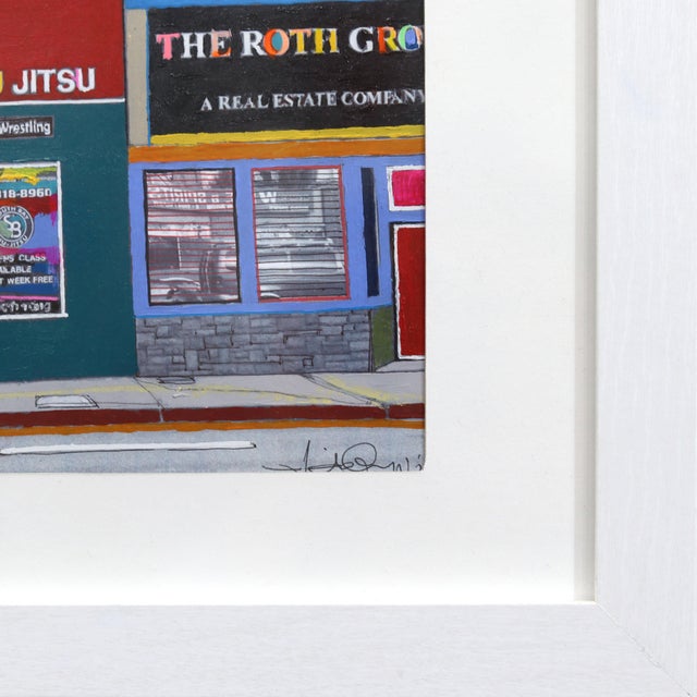 South Bay Jiu Jitsu - Original Contemporary Urban Mixed Media Painting on Paper by Fabio Coruzzi For Sale - Image 4 of 9