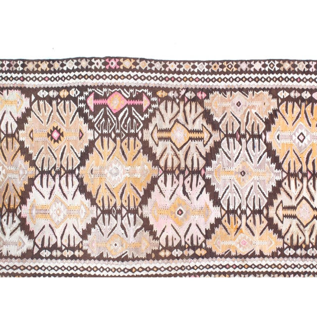 Semi-Antique Persian Shiraz Kilim Handmade Hand-woven. Lamb's Wool on a Wool Foundation. Very Fine Hand-Spun Wool Rug....