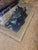 Asian Black Panther Table With Beveled Glass Top, C. 1993 For Sale - Image 3 of 12