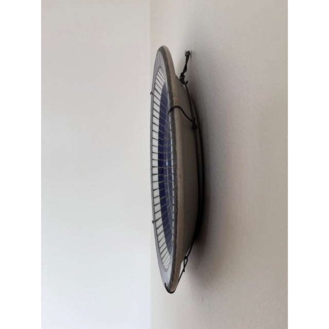 Vintage Danish Round Mosaic Wall Mirror, Marked B. J. H. Moller, 1970s For Sale - Image 4 of 9