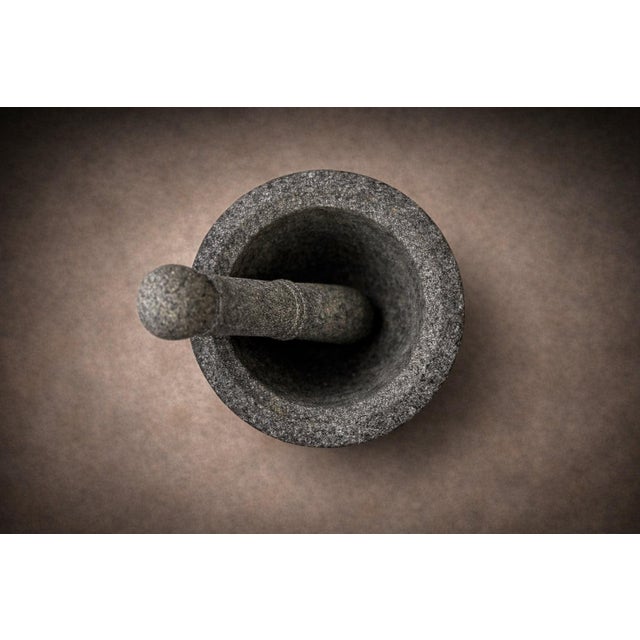 Contemporary Molcajete in Volcanic Stone, Taller Maya, 2016 For Sale - Image 3 of 14