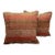 Antique Woven Paisley Kashmir Square Pillows - Set of 2 For Sale