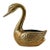Vintage Mid-Century Solid Brass Swan Planter and/or Catchall 7" For Sale