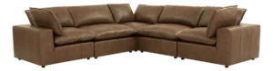 Cali Brown Leather Modular L-Sectional
