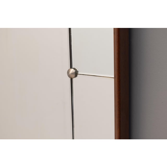 Wood Large Rounded Corner Harlequin Mirror, 1960 For Sale - Image 7 of 8