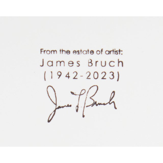 1960s Abstract Mixed Media Portrait Drawing by James L. Bruch For Sale - Image 4 of 9