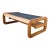 Mid Century Modern Lou Hodges Oak Smoked Glass Coffee Table For Sale