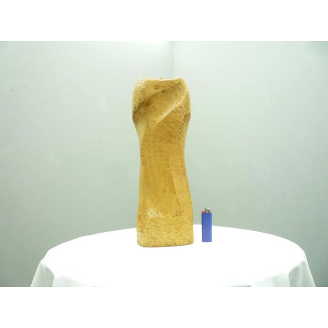 Mid-Century Modern Anthroposophical Limewood Candleholder, 1930s For Sale - Image 3 of 12