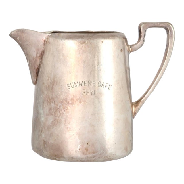 Early 20th Century Elkington 'Summer's Cafe' Hotel Ware Table Pitcher For Sale