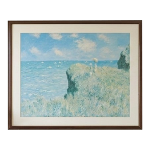 Claude Monet "Cliff Walk at Pourville" - Large Framed Art