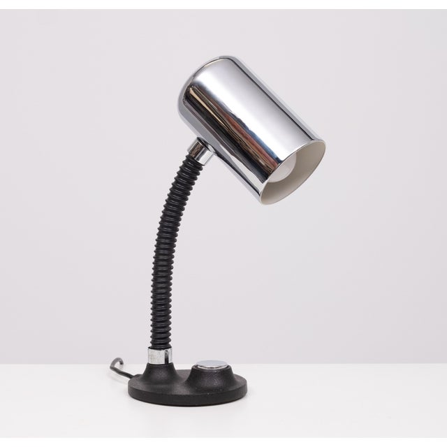 Vintage Chrome Goose Neck Table Lamp from Hillebrand Lighting, 1970s For Sale - Image 11 of 13
