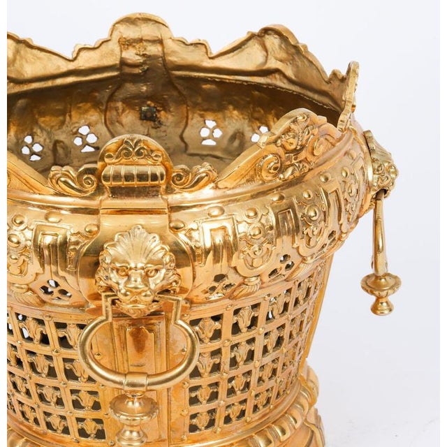 Antique Louis XIV Ormolu Jardinieres, 19th Century, Set of 2 For Sale - Image 6 of 18