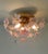 2020s Murano Style Flush Mount Pink Flower Ceiling Light Glass Chandelier For Sale - Image 5 of 13