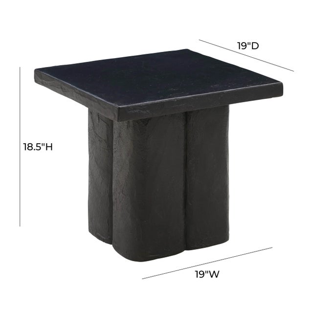 2020s Kayla Black Concrete Side Table For Sale - Image 5 of 6