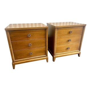 Mid Century Walnut Nightstands by Mt Airy Furniture - a Pair For Sale