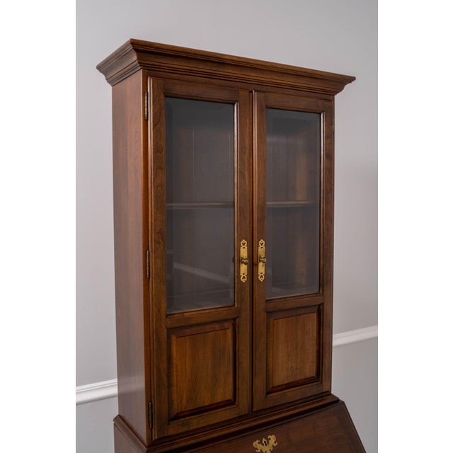 Brown Ethan Allen Georgian Court Cherry Secretary Desk For Sale - Image 8 of 18