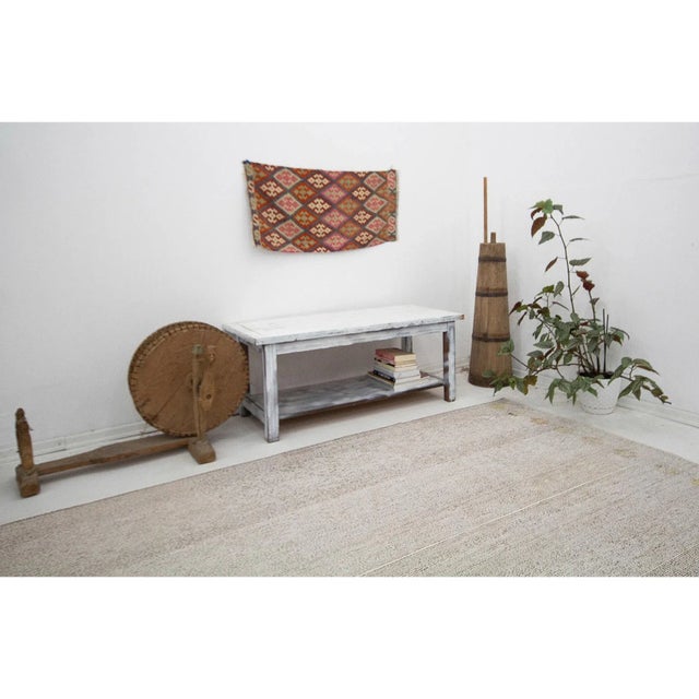 Vintage Light Gray Modern Kilim Rug For Sale In Los Angeles - Image 6 of 7
