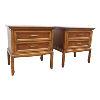 Mid Century Modern Nightstands Side End Bedside Tables a Pair 6260 For Sale
