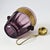 Metal Gold Frieze Amethyst Glass Ice Bucket with Ladle from Walther, 1950s, Set of 2 For Sale - Image 7 of 10