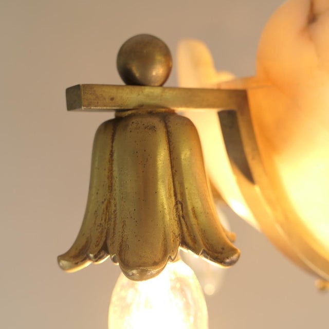 Large Foyer Floor Lamp in Wood and Bronze, Budapest, 1900s For Sale - Image 11 of 18