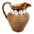 Late 19th Century French Brown Stoneware Bistro Pitcher With Relief Label For Sale