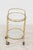 French Midcentury Brass Two-Tiered Oval Cart with Glass Shelves and Casters For Sale In Atlanta - Image 6 of 8