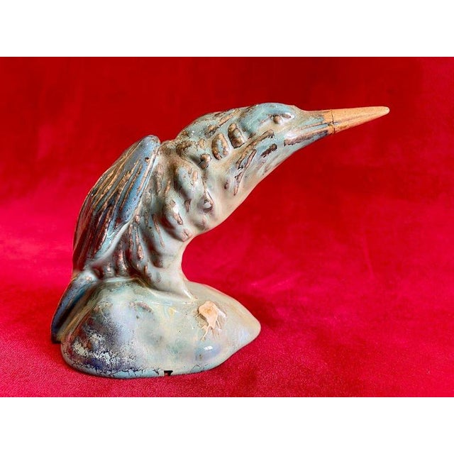 Ceramic Kingfisher from Vallauris Massier For Sale - Image 3 of 7