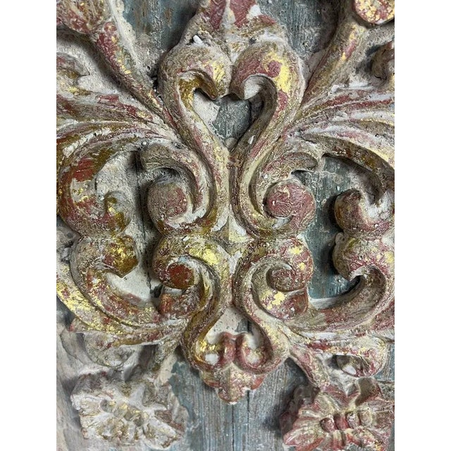 Pair of Italian Painted & Parcel Gilt Doors C. 1900 For Sale - Image 9 of 12